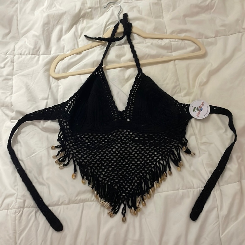 Black Crochet Top